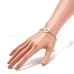 201 Stainless Steel Tree of Life Link Bracelet with 304 Stainless Steel Box Chains for Women&nbsp;BJEW-JB08281-01