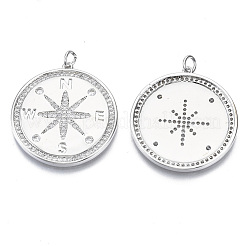 Brass Micro Pave Cubic Zirconia Pendants&nbsp;ZIRC-S061-169P-NF