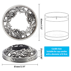 Zinc Alloy Candle Lids&nbsp;AJEW-PH0002-29-RS