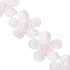 ポリエステルレーストリム  花柄  ホワイト  40mm&nbsp;OCOR-TAC0008-20