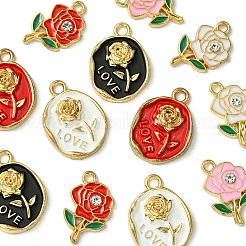 12Pcs 6 Styles Alloy Enamel Pendants&nbsp;FIND-FS0002-05