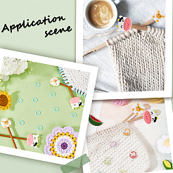 4Pcs 2 Styles Sheep & Cow Silicone Beads Knitting Needle Protectors/Knitting Needle Stoppers&nbsp;DIY-SC0023-94