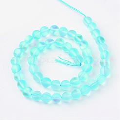 Synthetic Moonstone Beads Strands&nbsp;G-R375-10mm-A04