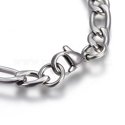 Tarnish Resistant 304 Stainless Steel Figaro Chain Bracelets&nbsp;BJEW-L637-04B-P