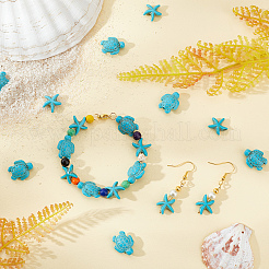 4 Strands 2 Style Synthetic Turquoise Beads Strands&nbsp;G-AR0004-28