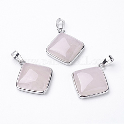 Natural Rose Quartz Pendants&nbsp;G-E420-03P