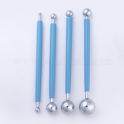 プロのDIYステンレススチールポリマークレイツール  ステンレス鋼色  12.5~13.3 6~8 CMXmm  10個/セット&nbsp;X-TOOL-WH0044-04