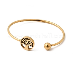 304 Stainless Steel Cuff Bangles for Women&nbsp;BJEW-D436-02G