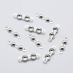 925スターリングシルバーつぶし玉カバー  銀  15.5x4x2mm  穴：1mm  内径：3mm&nbsp;X-STER-K167-002D-S