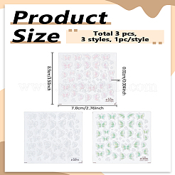 3Pcs 3 Colors Butterfly Nail Art Stickers&nbsp;MRMJ-LP0002-90