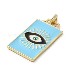Brass Micro Pave Cubic Zirconia Pendant with Enamel&nbsp;KK-H458-02G-F01