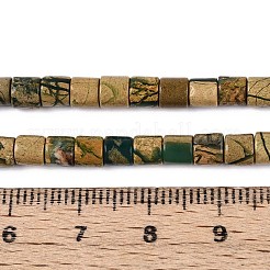 天然のバーダイト石ビーズ連売り  コラム  4~4.5x4.5~5mm  穴：1mm  約88~91個/連  15.16~15.35''（38.5~39センチメートル）&nbsp;G-T141-89B