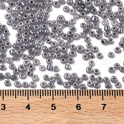 ガラスシードビーズ  ラウンド  グレー  2~4mm  穴：0.8~1.2mm  20 G /袋  25袋/セット  500 G /セッティング&nbsp;GLAA-XCP0001-72H