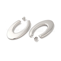 Non-Tarnish 304 Stainless Steel Oval Stud Earrings&nbsp;EJEW-Z022-25P