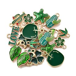 20Pcs 10 Styles Alloy Enamel Charms&nbsp;ENAM-FP0002-41