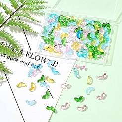 200Pcs Spray Painted Transparent Glass Beads&nbsp;GLAA-FS0002-54A