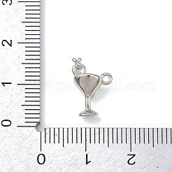 Brass Micro Pave Clear Cubic Zirconia Charms&nbsp;KK-G545-16P