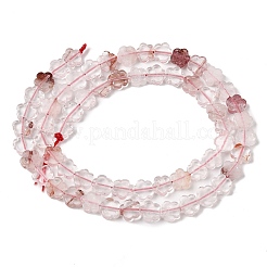 Natural Red Hematoid Quartz/Ferruginous Quartz Beads Strands&nbsp;G-B138-C19-01