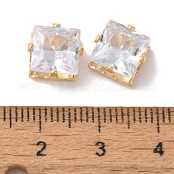Brass Clear Cubic Zirconia Cabochons&nbsp;LS-STAS-M294-30B