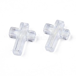 透明なアクリルビーズ  グリッターパウダー  クロス  透明  15.5x12x4mm  穴：2mm  約138個/50g&nbsp;X-OACR-N008-100