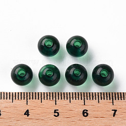 透明なアクリルビーズ  ラウンド  グリーン  8x7mm  穴：2mm  約1745個/500g&nbsp;MACR-S370-A8mm-735