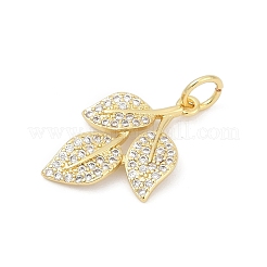 Brass Micro Pave Cubic Zirconia Pendants&nbsp;KK-U062-25G