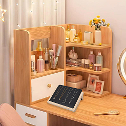 Wooden Slant Back Necklace Organizer Jewelry Display Stands&nbsp;AJEW-WH20033-046B