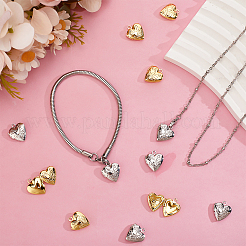 12Pcs 2 Colors Brass Locket Pendants&nbsp;KK-HY0004-05