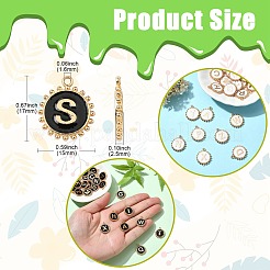 52Pcs 2 Colors Alloy Enamel Pendants&nbsp;ENAM-CJ0006-89