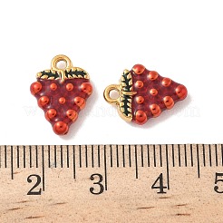304ステンレススチールエナメルペンダント  イチゴのチャーム  イオンプレーティング（ip）  18KGP本金メッキ  14x10.5x3mm  穴：1.4mm&nbsp;STAS-I351-14G