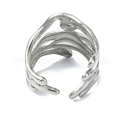 304 Stainless Steel Cuff Rings&nbsp;RJEW-M019-44P