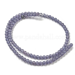 キャッツアイビーズ連売り  ラウンド  紫色のメディア  4mm  穴：0.7mm  約100~105個/連  14.37~14.69インチ（36.5~37.3cm）&nbsp;X-CE-F022-4mm-17
