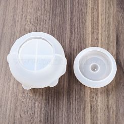キャンドルシリコンモールド  家庭用品  ラウンド  ホワイト  98x95x67mm  内径：55mm  2個/セット&nbsp;DIY-U005-09