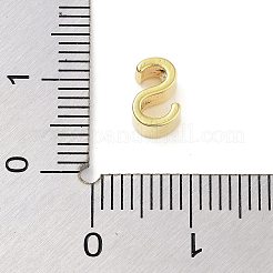 304ステンレスペンダント  24KGP本金メッキ  文字S  7.5x5x4mm  穴：1.6mm&nbsp;STAS-S137-01G-S