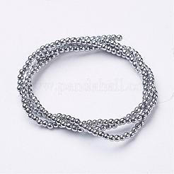Non-Magnetic Hematite Beads Strands&nbsp;X-G-G094-2mm