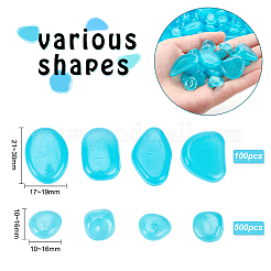 600Pcs 2 Style Plastic Luminous Cabochons&nbsp;DIY-BC0004-72