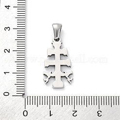 304ステンレスペンダント  カラバカクロスチャーム  変色防止  ステンレス鋼色  23x13x2mm  穴：5.5x2.5mm&nbsp;STAS-U043-17P