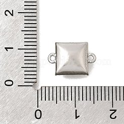 Brass Micro Pave Clear Cubic Zirconia and Glass Connector Charms&nbsp;KK-N289-15P