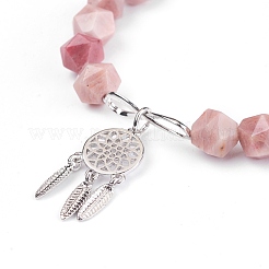 Natural Rhodonite Beads Charm Bracelets&nbsp;BJEW-O162-D09