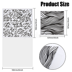 4Pcs 4 Styles Transparent Clear Plastic Embossing Template Folders&nbsp;AJEW-GL0002-20