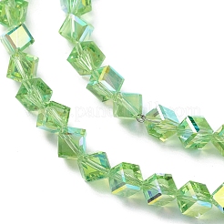 Electroplate Transparent Glass Beads Strands&nbsp;EGLA-K015-03A