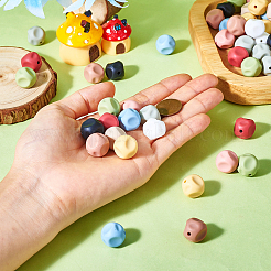 60個 10色キューブ 食品グレード 環境に優しいシリコンフォーカルビーズ  ミックスカラー  15x15x15mm  穴：2mm  6個/カラー&nbsp;SIL-TA0001-54A