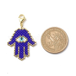 Braided Japanese Seed Beaded Pendant Decoration&nbsp;HJEW-MZ00001