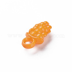 秋のテーマの不透明なアクリル ペンダント  ブドウ  ミックスカラー  20x11x7mm  穴：3mm  約1050個/500g&nbsp;MACR-N013-062