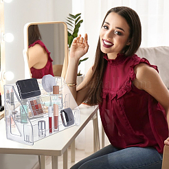 3-Tier Acrylic Display Riser Stands for Cosmetic Jewelry&nbsp;ODIS-WH0043-217C