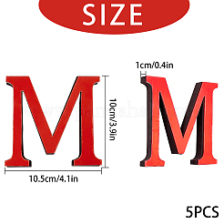 アクリル鏡ウォールステッカーデカール  EVAフォーム付き  アルファベット  文字.m  100x105x1mm  フォーム：100x105x11mm&nbsp;DIY-CN0001-13B-M