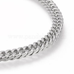 Tarnish Resistant 304 Stainless Steel Cuban Link Chain Bracelets&nbsp;BJEW-I288-04P