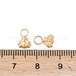 304ステンレススチールチャーム  イオンプレーティング（ip）  18KGP本金メッキ  ミツバチ  9x6x1.5mm  穴：3mm&nbsp;STAS-D390-28A-G