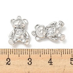 Brass Micro Pave Cubic Zirconia Pendants&nbsp;KK-Q809-18P