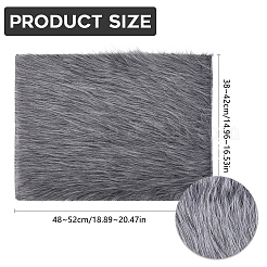 DIY クラフト用の豪華な布生地  テーブルメサ保護  背景布  グレー  380~420x480~520x2mm&nbsp;DIY-WH20002-95C